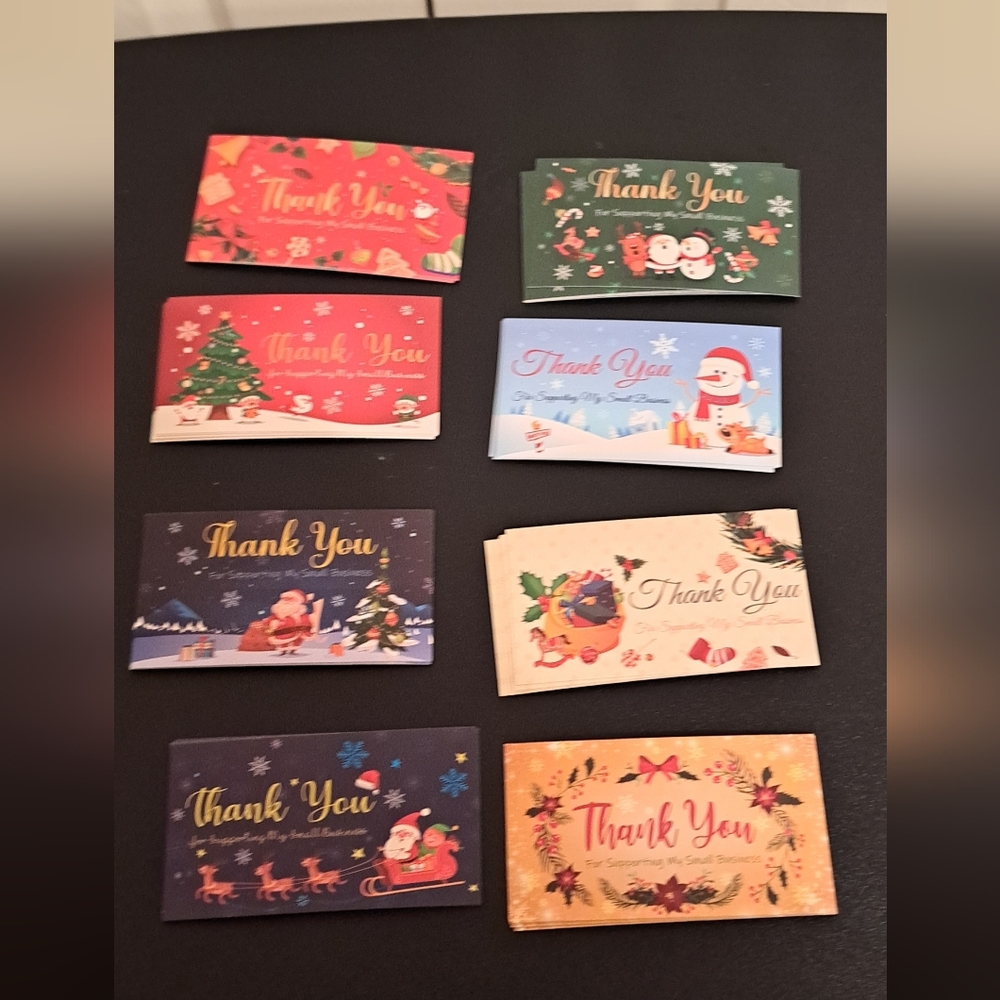 50ct Festive Thank You Cards Set